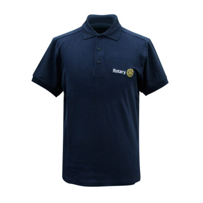 Damen- und Herren-Poloshirt mit gesticktem Rotary-Logo