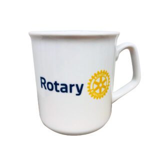 Tasse en céramique avec impression du logo Rotary.